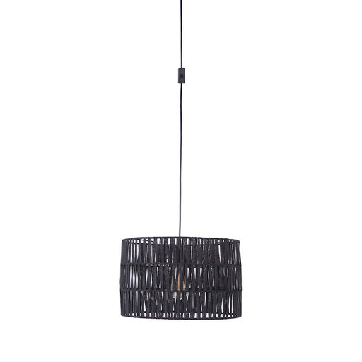 Craftmade Portable Swag Pendant with Paper Tape Shade, Flat Black