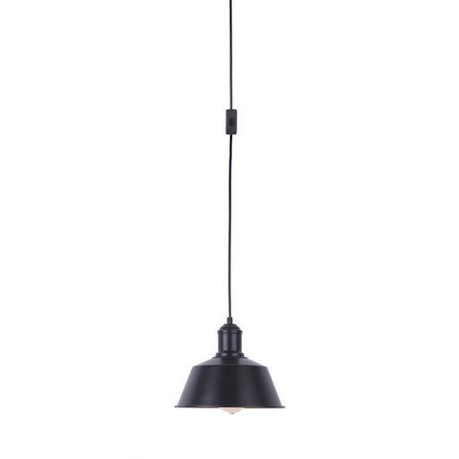 Craftmade Portable Swag Pendant with Metal Shade, Flat Black