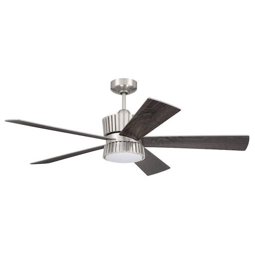 Craftmade Theiry 1 Light 52" Ceiling Fan, Nickel/Greywood/White - TRY52BNK5