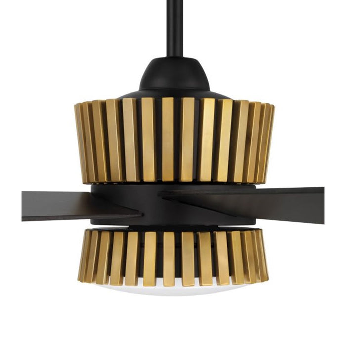 Craftmade Theiry 1Lt 52" Fan, Flat Black/Brass/Black Walnut