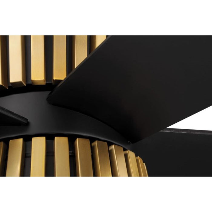 Craftmade Theiry 1Lt 52" Fan, Flat Black/Brass/Black Walnut