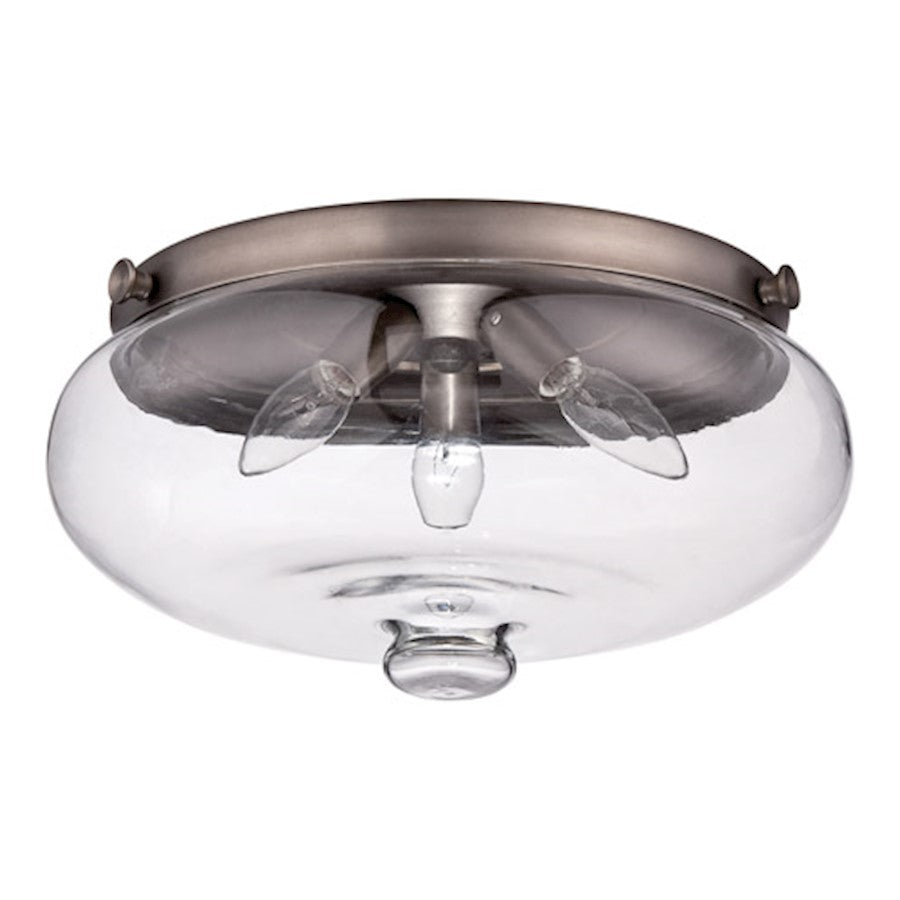 Craftmade Townsend Light Kit Polished Nickel, Clear Vintage Glass