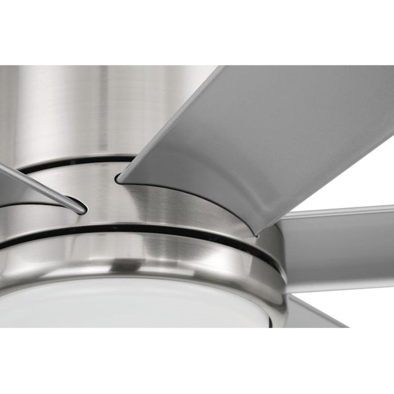 Craftmade 65" Tate, Nickel/Nickel Blades/Frost White