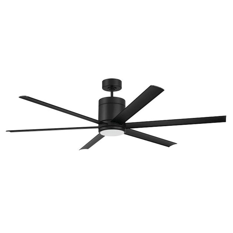 Craftmade 65" Tate, Black/Black Blades/Frost White