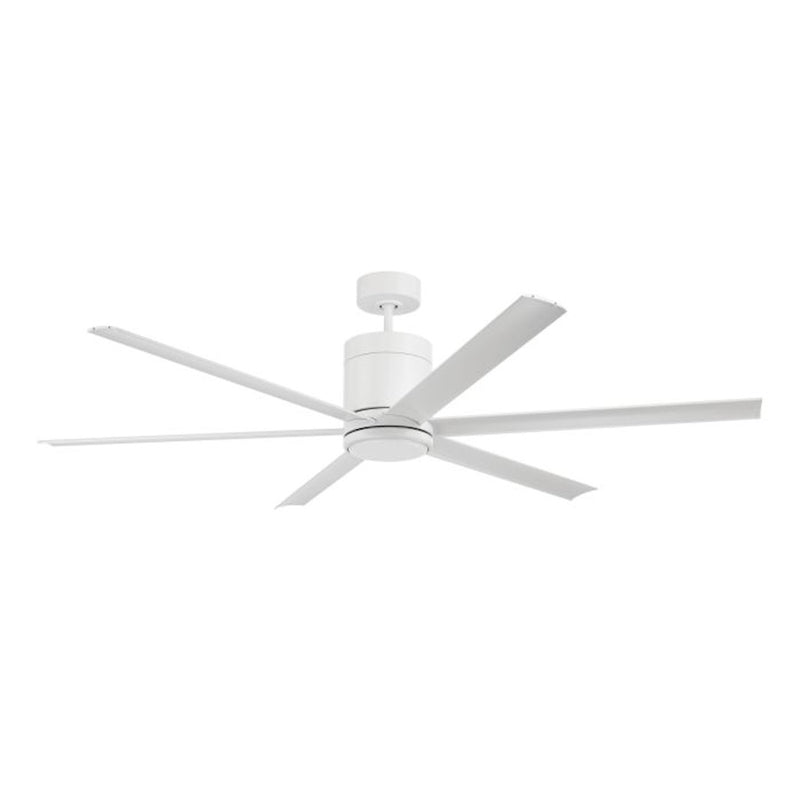 Craftmade 65" Tate, White/White Blades/Frost White