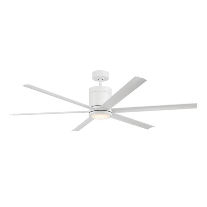 Craftmade 65" Tate, White/White Blades/Frost White