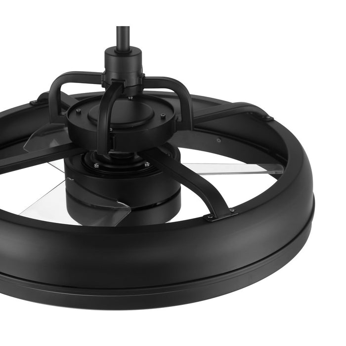 Craftmade Taylor 1Lt 20" Fan, Flat Black /Clear Acrylic