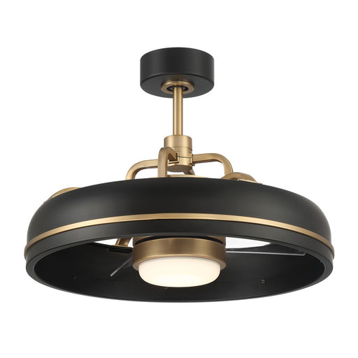 Craftmade Taylor 1Lt 20" Fan, Flat Black/Brass/Clear Acrylic