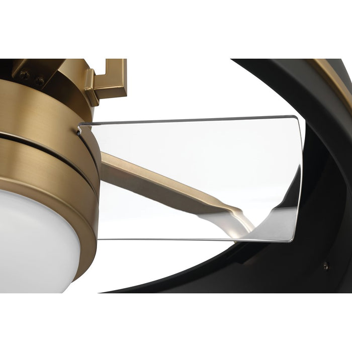 Craftmade Taylor 1Lt 20" Fan, Flat Black/Brass/Clear Acrylic