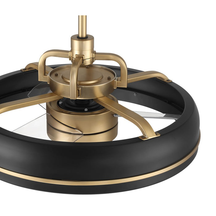 Craftmade Taylor 1Lt 20" Fan, Flat Black/Brass/Clear Acrylic