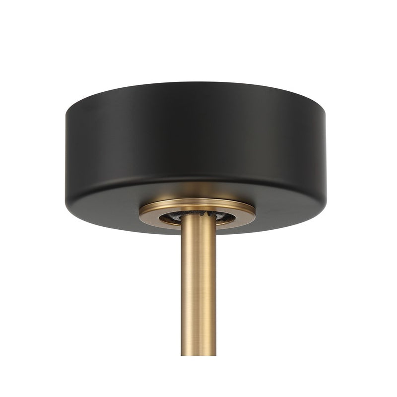 Craftmade Taylor 1Lt 20" Fan, Flat Black/Brass/Clear Acrylic