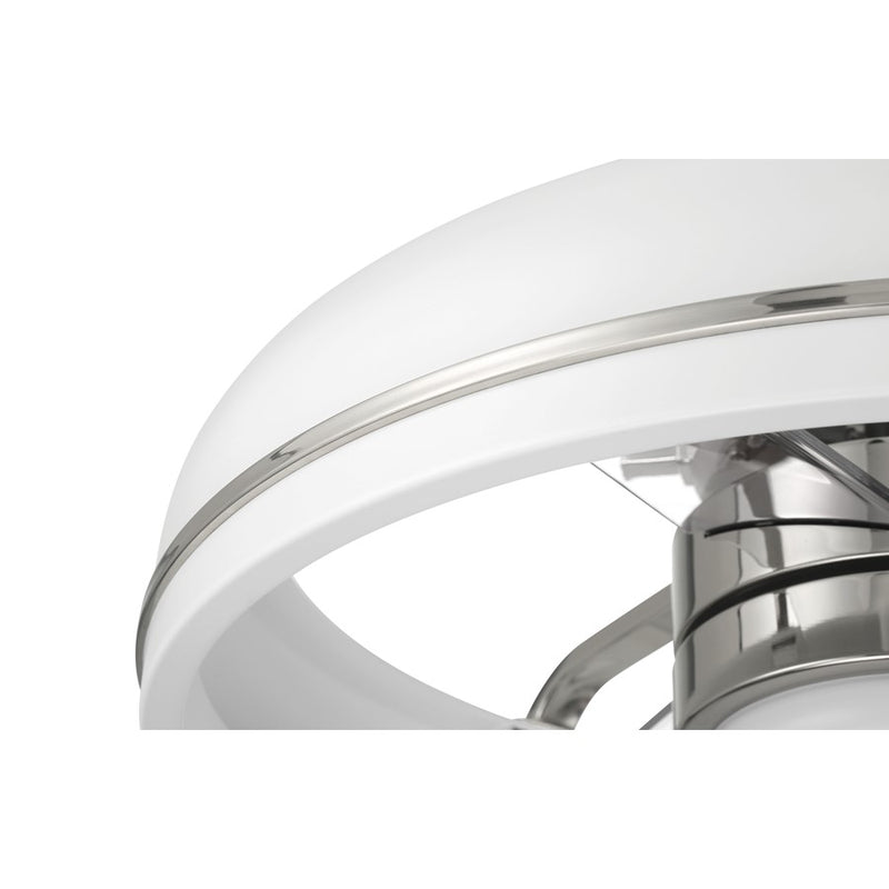 Craftmade Taylor 1Lt 20" Fan, White/Nickel/Clear Acrylic