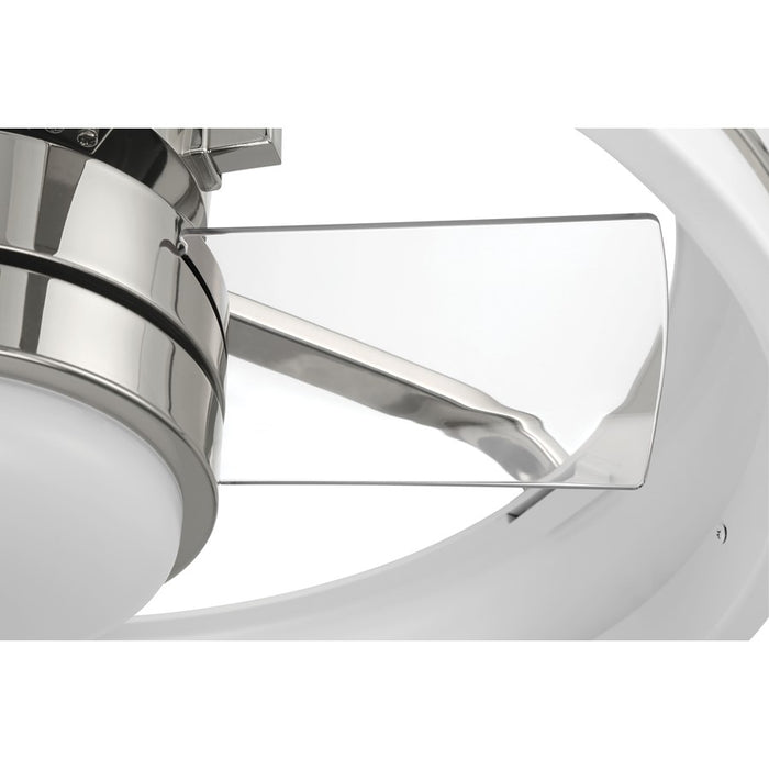 Craftmade Taylor 1Lt 20" Fan, White/Nickel/Clear Acrylic