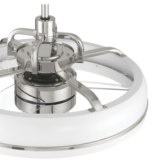 Craftmade Taylor 1Lt 20" Fan, White/Nickel/Clear Acrylic