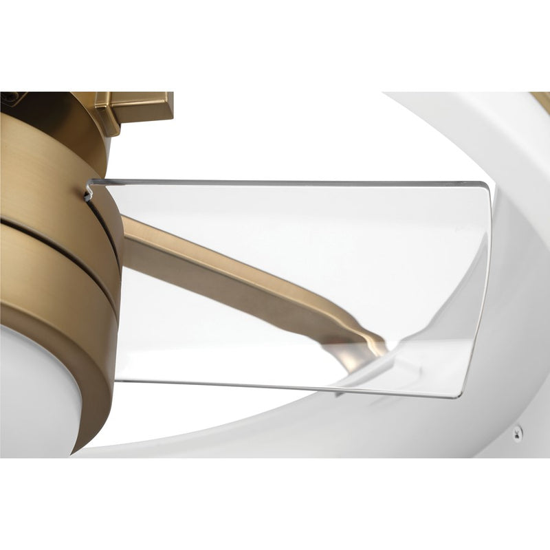 Craftmade Taylor 1Lt 20" Fan, White/Satin Brass/Clear Acrylic