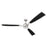 Craftmade Viva 72" Fan, Polished Nickel/Black Fabric Texture Blades