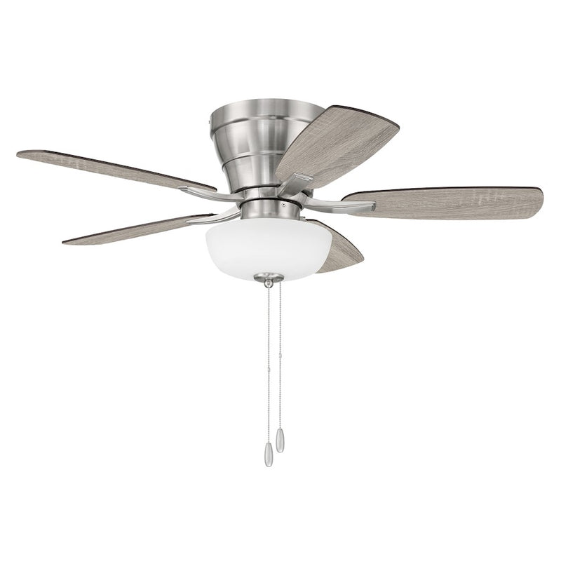Craftmade Wheeler 2-Light 42" Fan Light Kit, Nickel/Drift/Walnut/White
