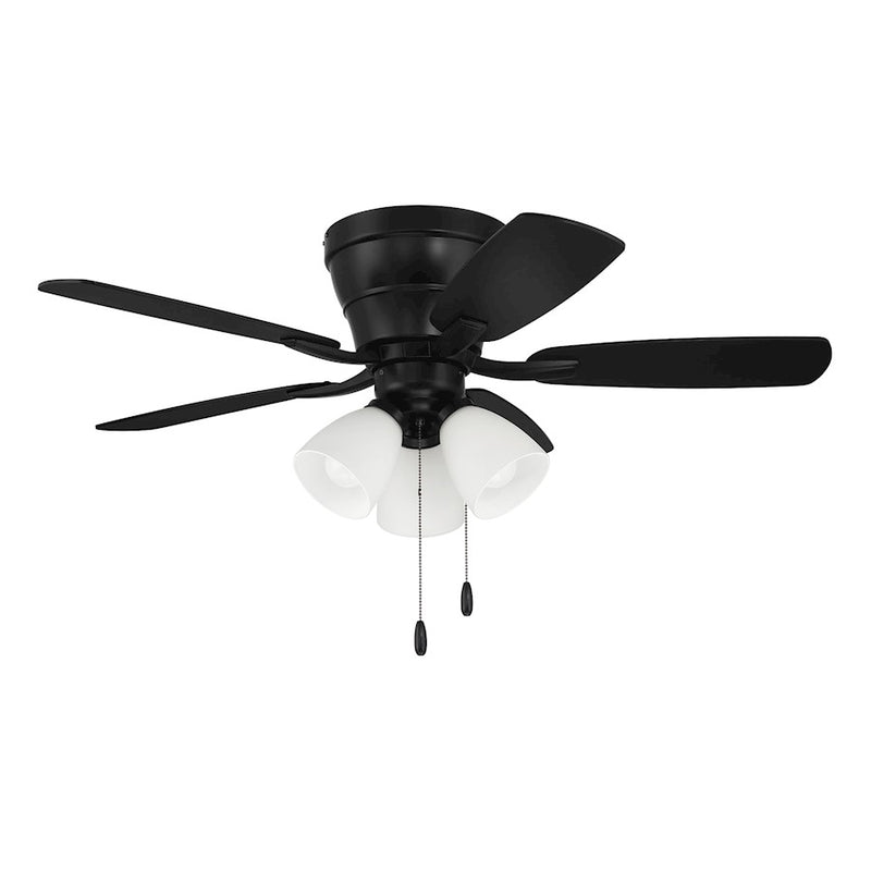 Craftmade Wheeler 3 Light 42" Fan Light Kit, Black/Greywood/White