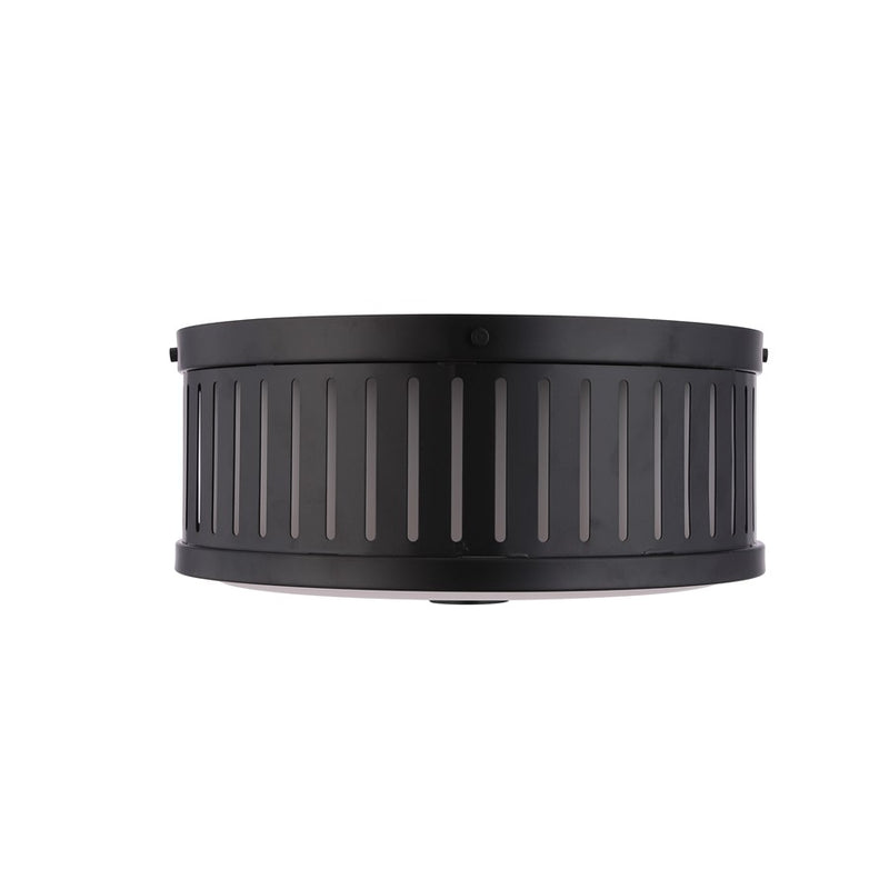Craftmade Livingston 3 Light Flushmount, Flat Black