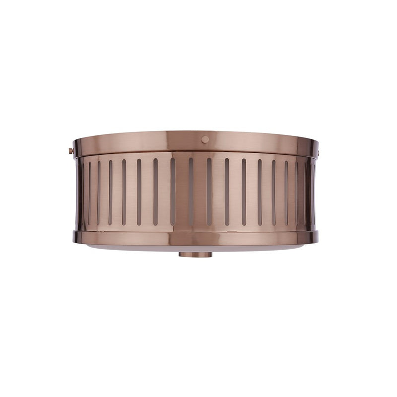 Craftmade Livingston 3 Light Flushmount, Satin Brass