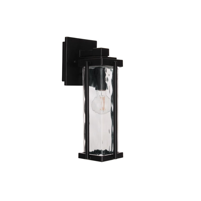 Craftmade Pyrmont 1Lt Small Outdoor Wall Lantern, Midnight/Hammered