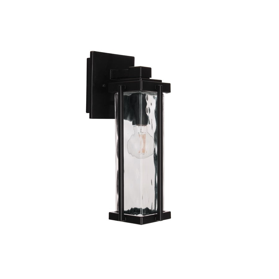 Craftmade Pyrmont 1Lt Small Outdoor Wall Lantern, Midnight/Hammered
