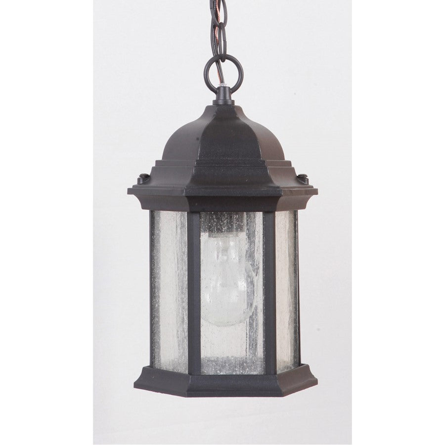 Craftmade Hex Style Small Outdoor Pendant Textured Matte Black
