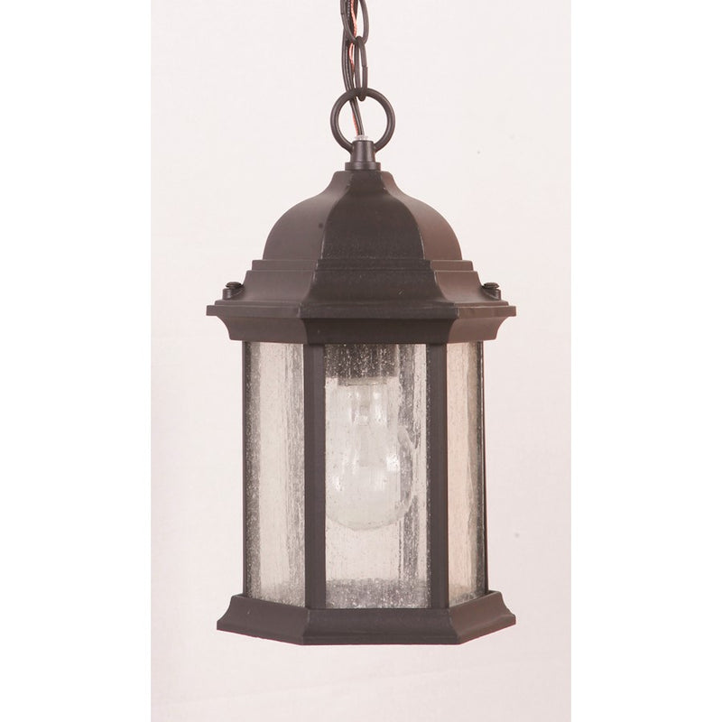 Craftmade Hex Style Small Outdoor Pendant Textured Matte Black