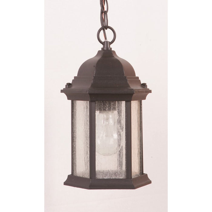 Craftmade Hex Style Small Outdoor Pendant Textured Matte Black