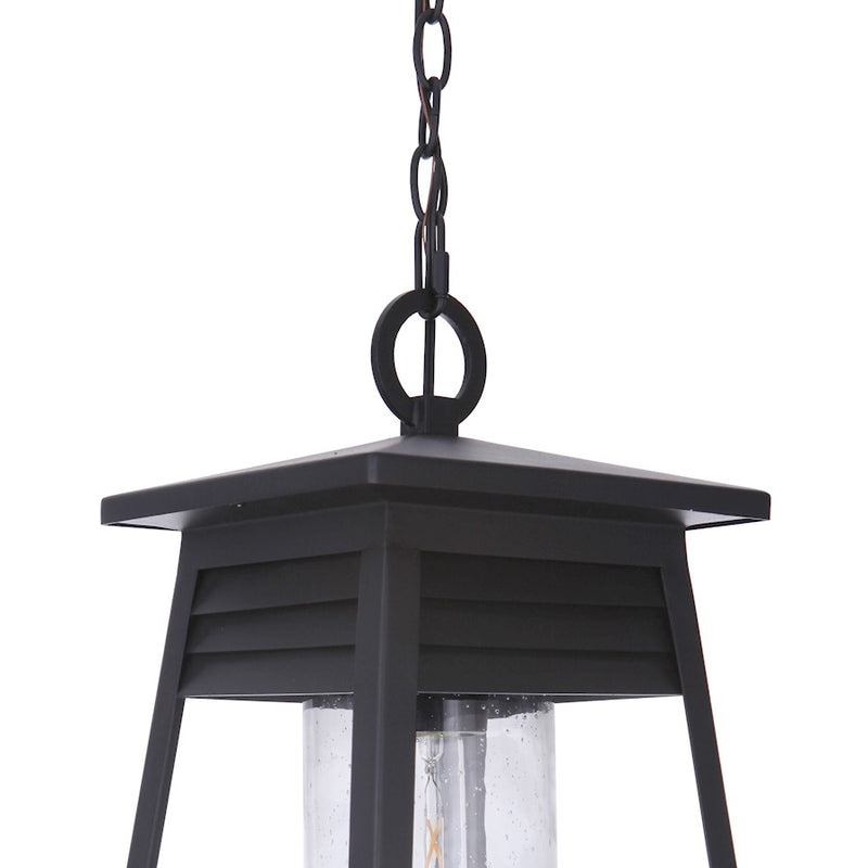 Craftmade Becca 1 Light Large Outdoor Pendant Textured Matte Black