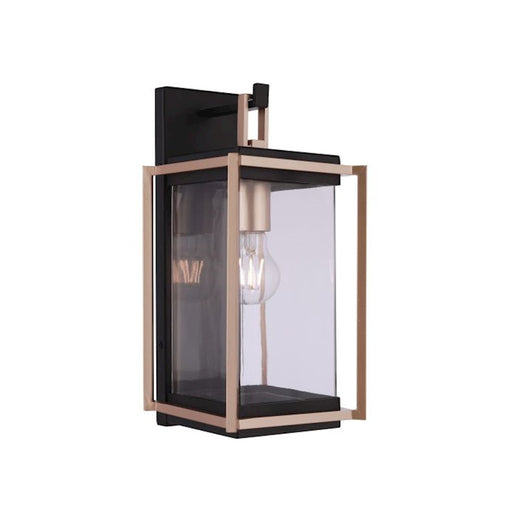 Craftmade Metalwork 1 Light Outdoor Wall Lantern, Midnight/Brass