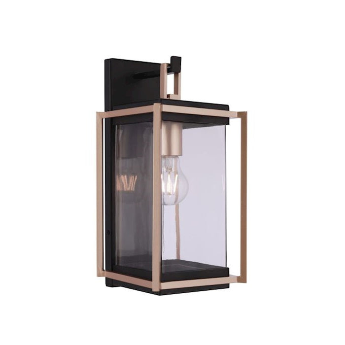 Craftmade Metalwork 1 Light Outdoor Wall Lantern, Midnight/Brass