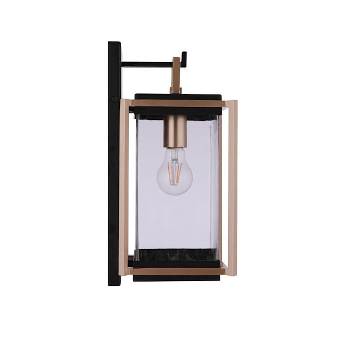 Craftmade Metalwork 1 Light Outdoor Wall Lantern, Midnight/Brass