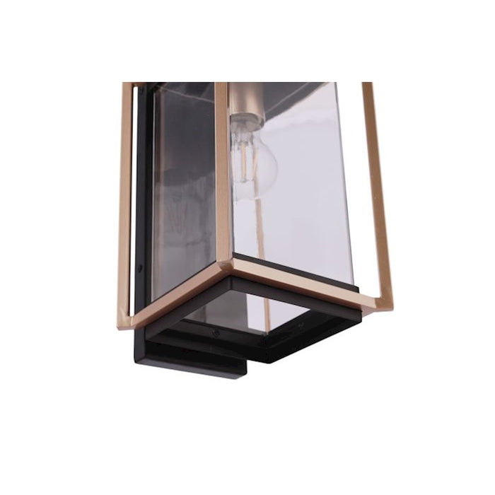 Craftmade Metalwork 1 Light Outdoor Wall Lantern, Midnight/Brass