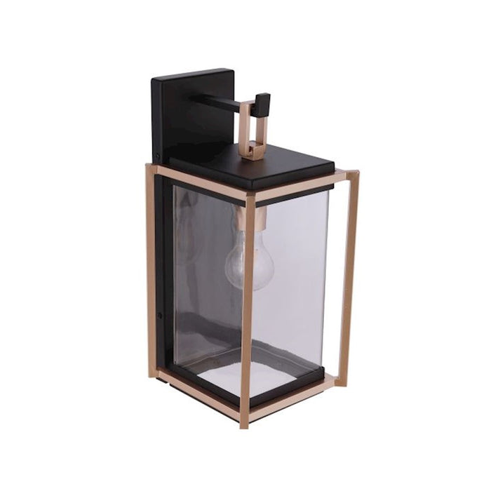 Craftmade Metalwork 1 Light Outdoor Wall Lantern, Midnight/Brass