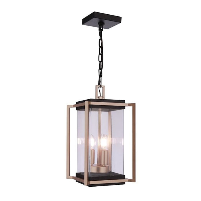 Craftmade Metalwork 3 Light Outdoor Pendant, Midnight/Brass