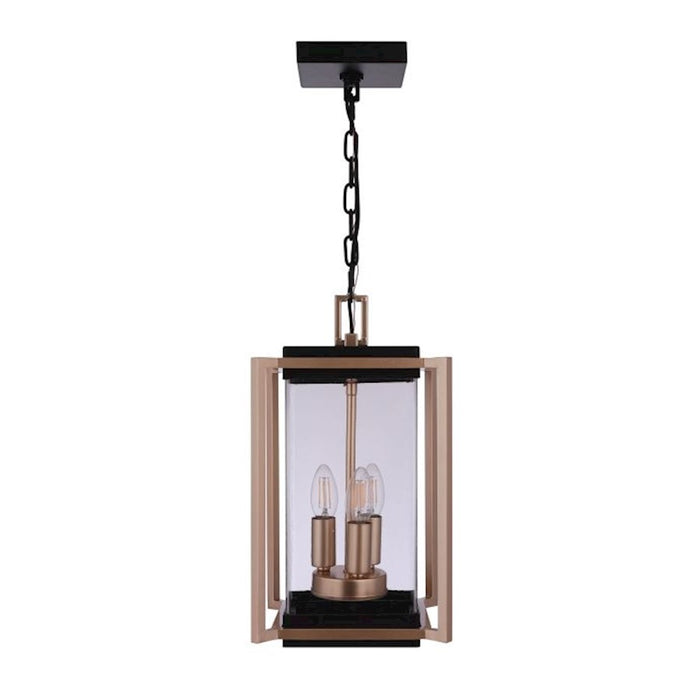Craftmade Metalwork 3 Light Outdoor Pendant, Midnight/Brass