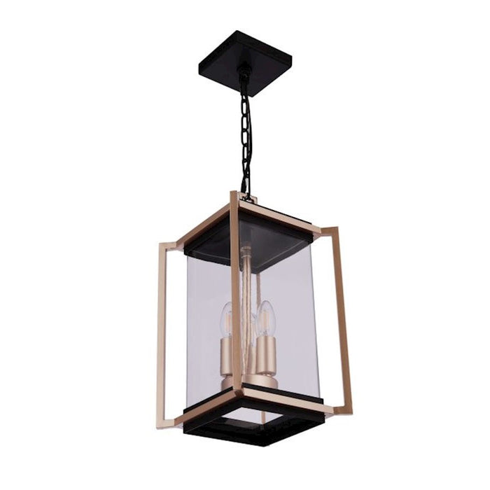Craftmade Metalwork 3 Light Outdoor Pendant, Midnight/Brass