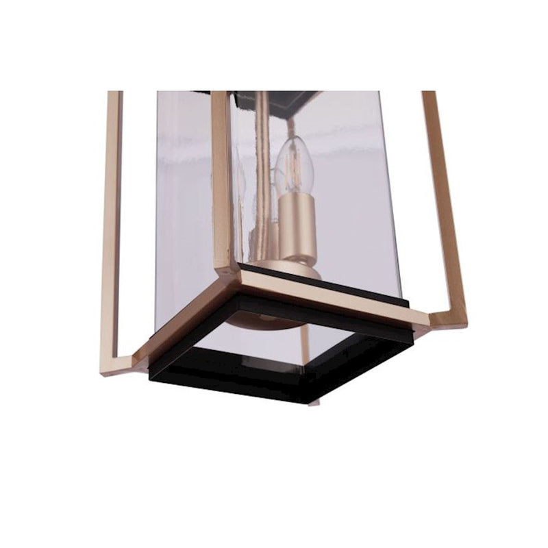 Craftmade Metalwork 3 Light Outdoor Pendant, Midnight/Brass