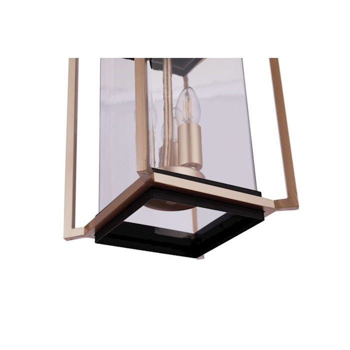 Craftmade Metalwork 3 Light Outdoor Pendant, Midnight/Brass