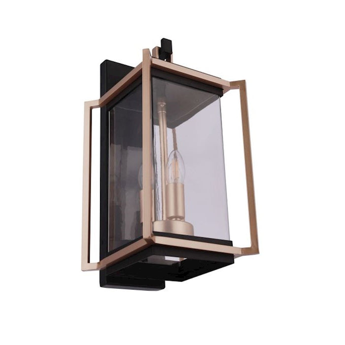 Craftmade Metalwork 3 Light Outdoor Wall Lantern, Midnight/Brass