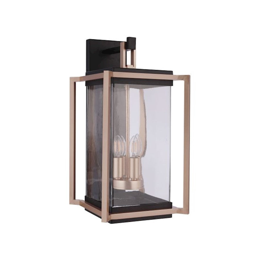 Craftmade Metalwork 4 Lt Large Outdoor Wall Lantern, Mid/Brass - ZA6524-MNSB