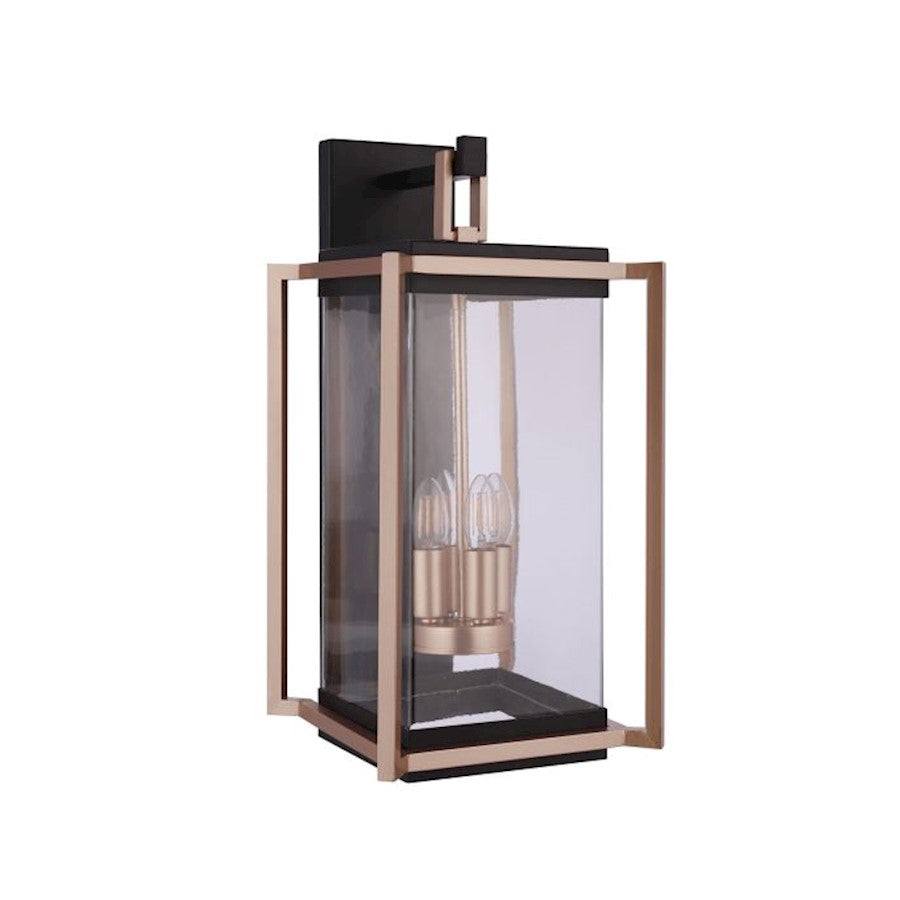 Craftmade Metalwork 4 Lt XL Outdoor Wall Lantern, Mid/Brass - ZA6534-MNSB