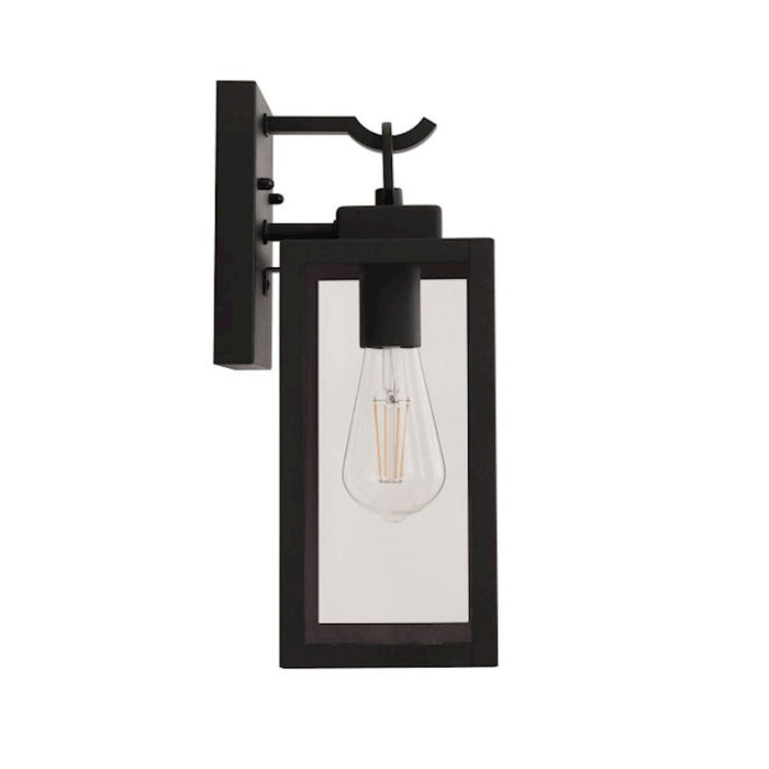Craftmade Marin 1 Light 13.75" Outdoor Lantern, Textured Black/Clear