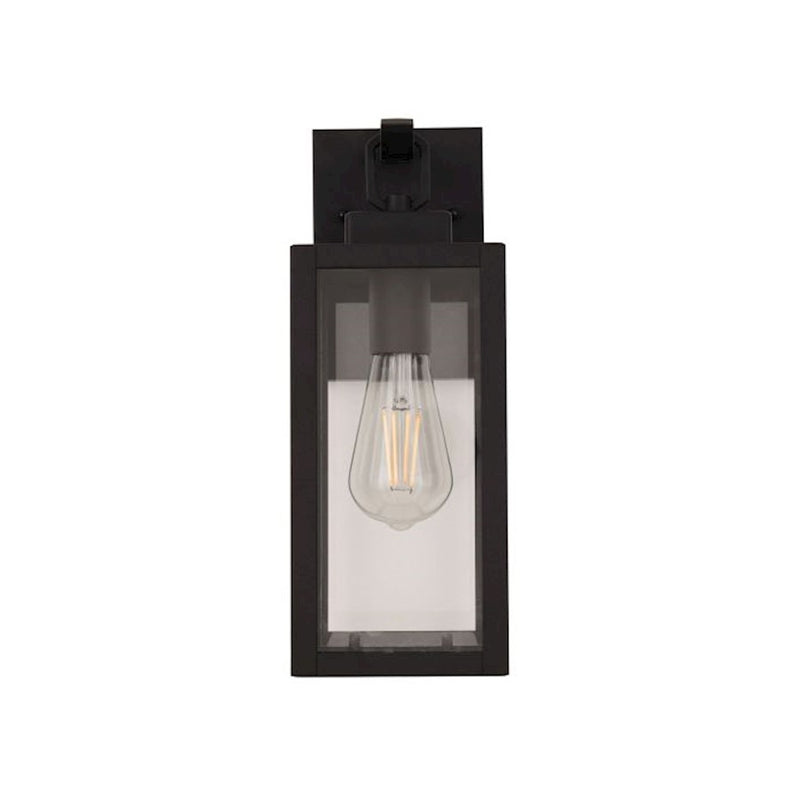 Craftmade Marin 1 Light 13.75" Outdoor Lantern, Textured Black/Clear