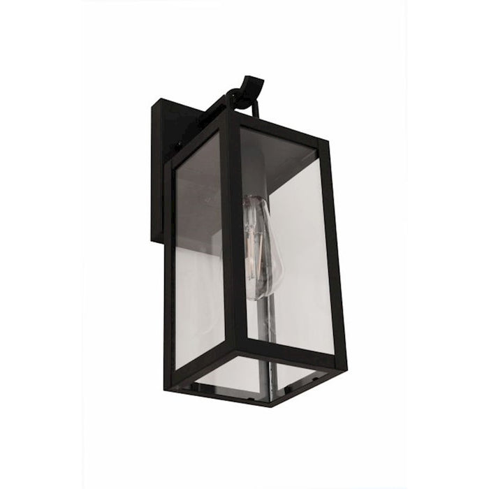 Craftmade Marin 1 Light 13.75" Outdoor Lantern, Textured Black/Clear