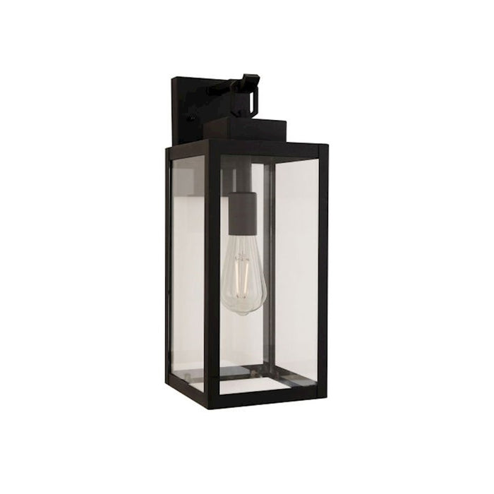 Craftmade Marin 1 Light 16.88" Outdoor Lantern, Textured Black/Clear