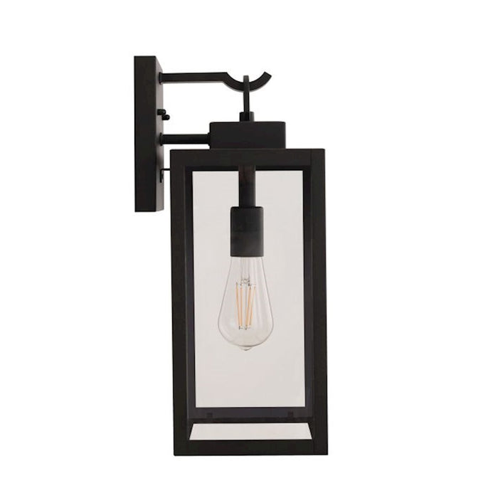 Craftmade Marin 1 Light 16.88" Outdoor Lantern, Textured Black/Clear
