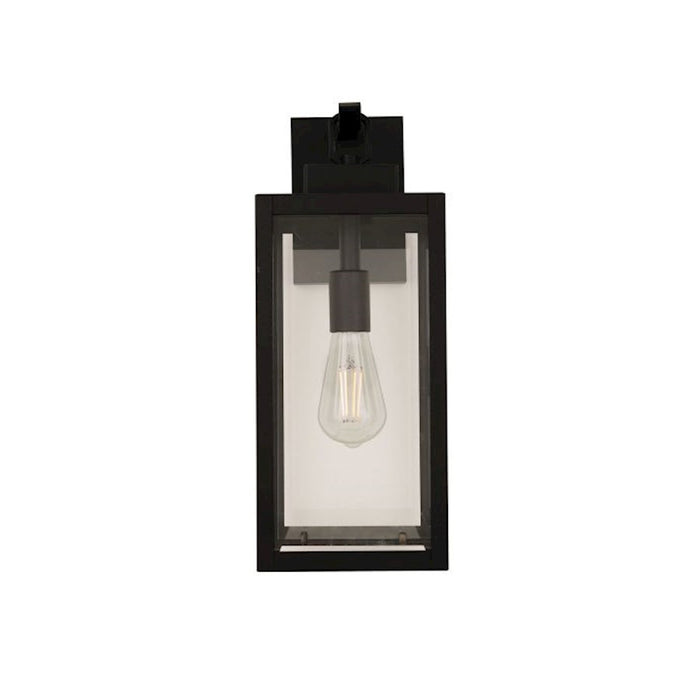 Craftmade Marin 1 Light 16.88" Outdoor Lantern, Textured Black/Clear