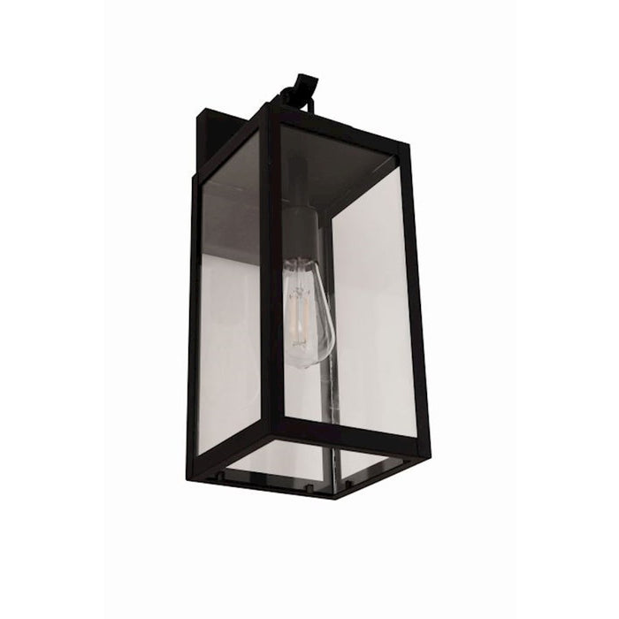 Craftmade Marin 1 Light 16.88" Outdoor Lantern, Textured Black/Clear